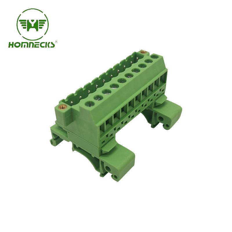 Rail plug-in type terminal block