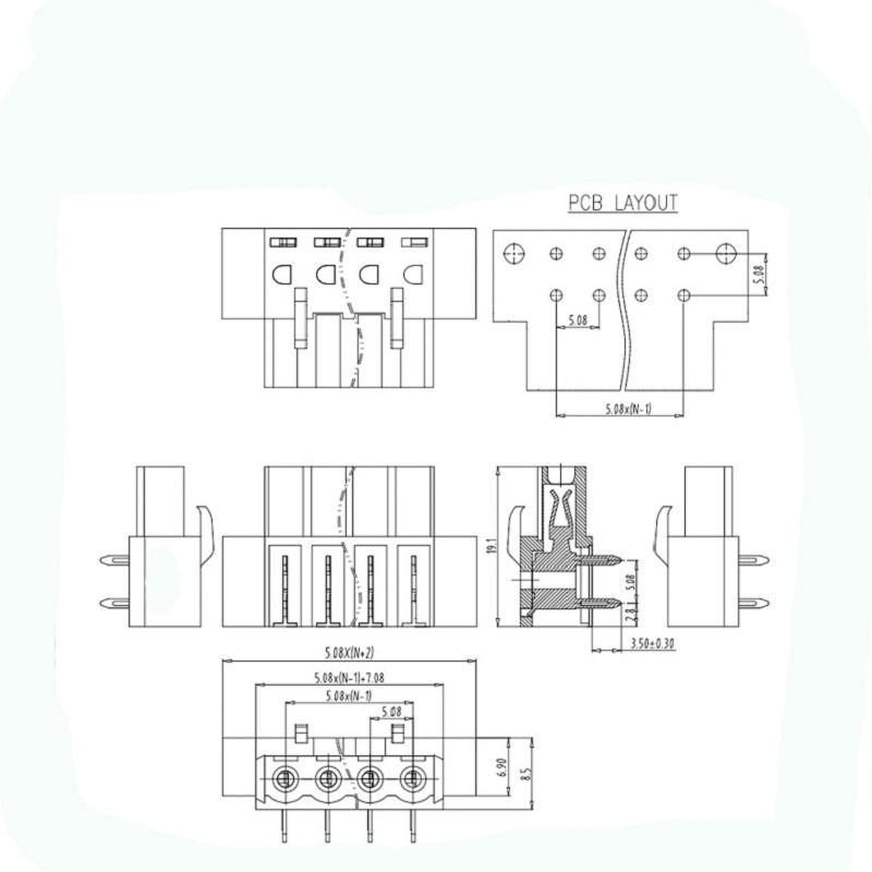 pcb terminal block header