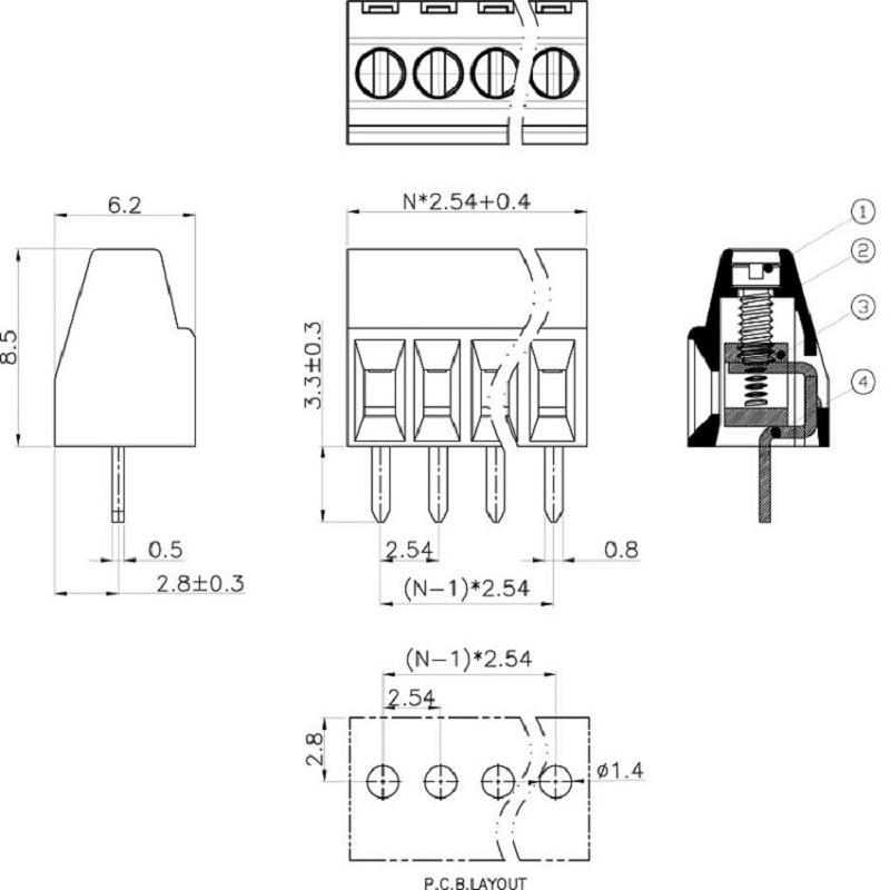 3 pin screw terminal